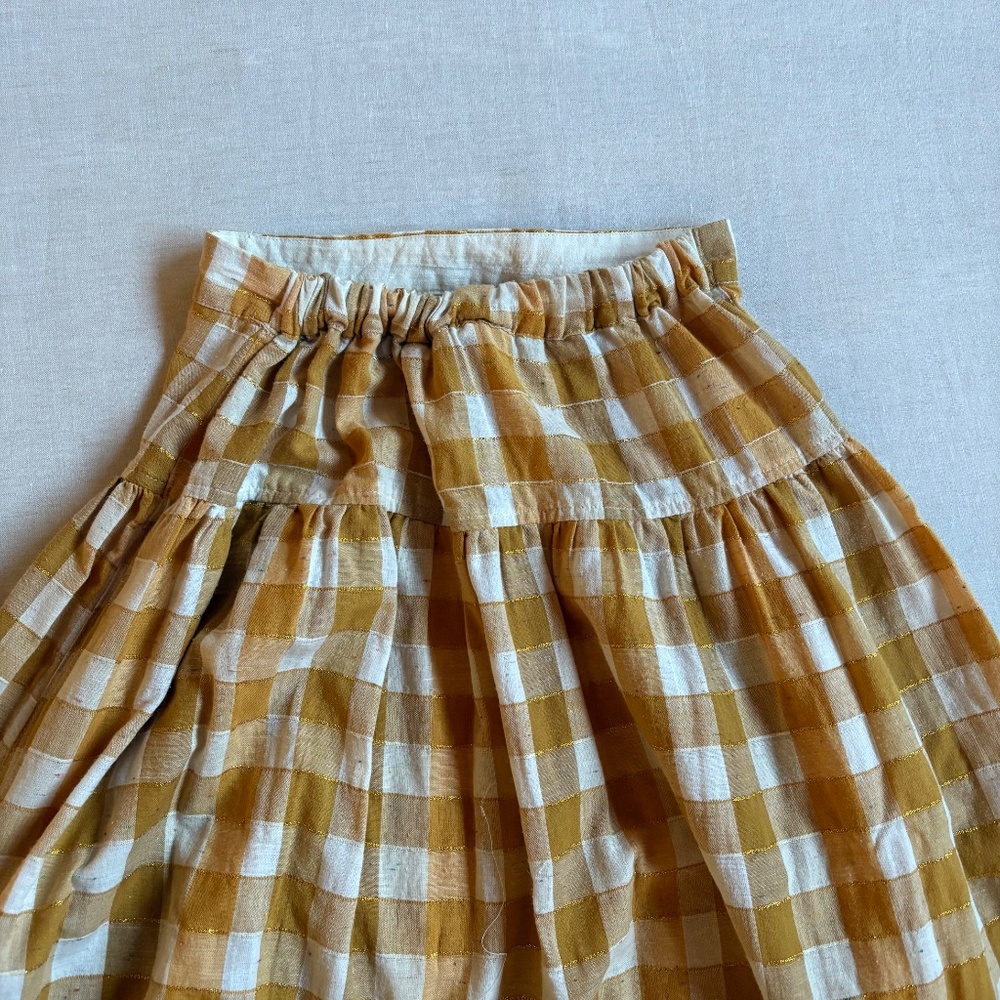 Ace and Jig Gingham Skirt in Golden Yellow - Picture 6 of 8